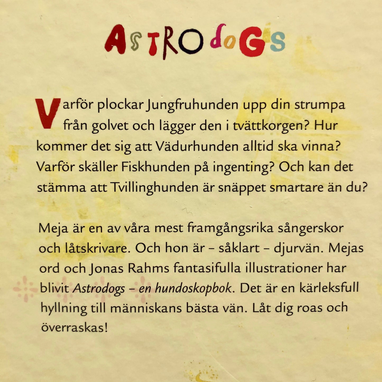 Astrodogs -  En Astrologibok för hundälskare (An astrology book for dog lovers in Swedish)